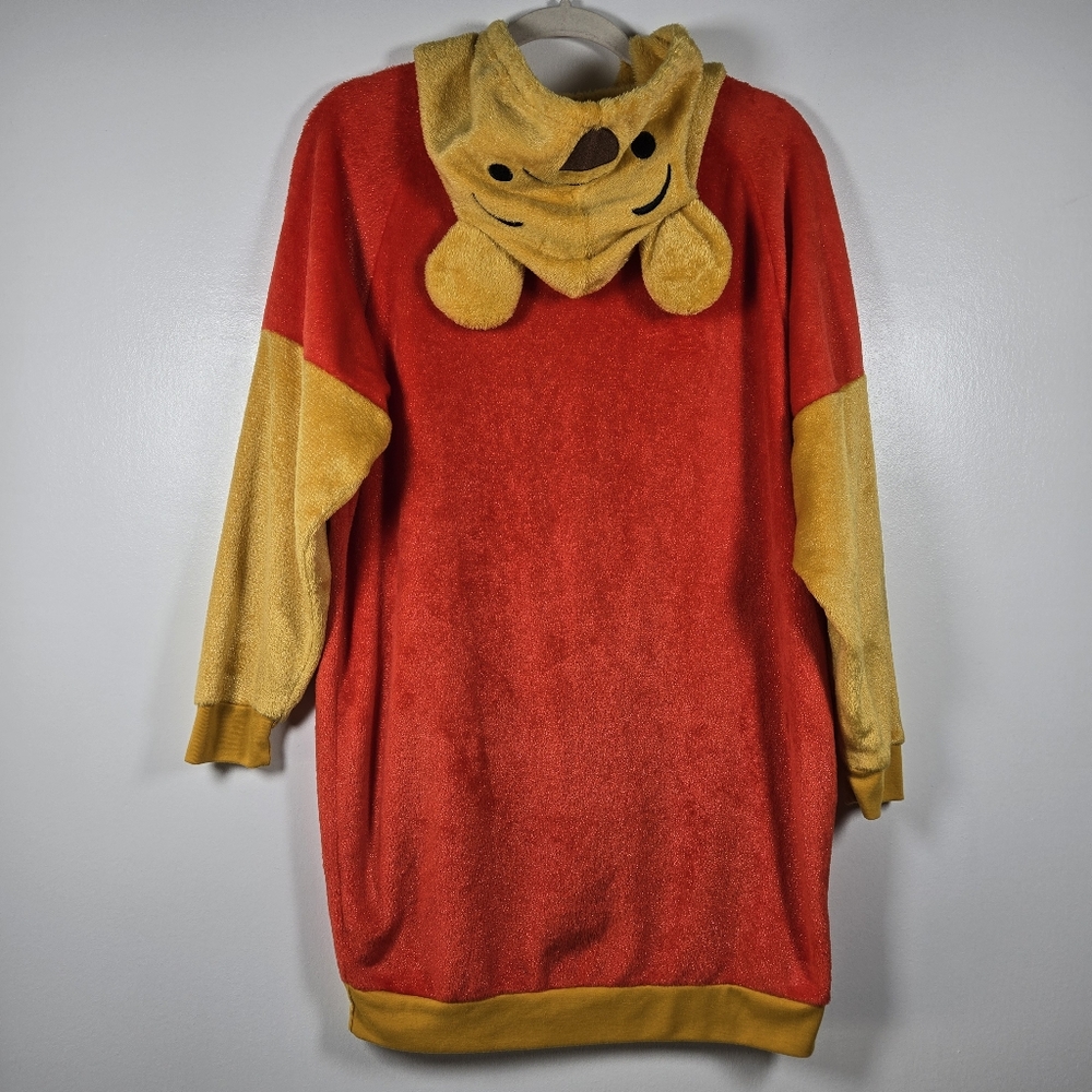 Disney Winnie The Pooh Hunny Character Soft Fleece Long Hoodie Sweater Medium - Picture 10 of 16